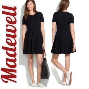 Madewell leather trimmed shift dress